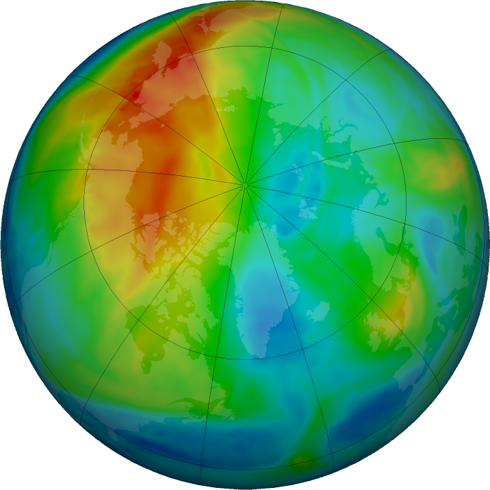 Arctic ozone map for 08 December 2017